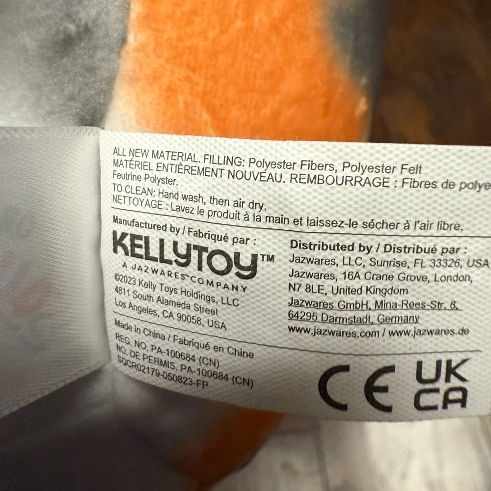 Squishmallows Tahoe The Tortoiseshell Cat 8in Plush Gray, Orange, and White Rare